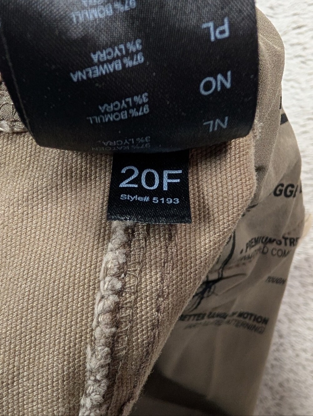Kuhl Pants Mens 38x32 Green Tan The Law Durable Rugged Casual Tapered Work - Picture 8 of 9
